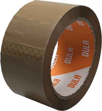 DULA Low noise Verpackungsklebeband Braun PP acryl - 1 Rolle Paketband - 48 mm x 66 m - Klebeband