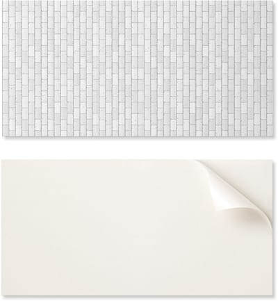 Decoratief zelfklevend vinyl wandpaneel 100x50 cm met baksteenmotief.