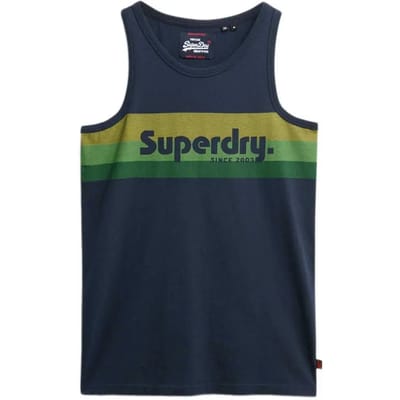 Gestreepte logotanktop Superdry Cali