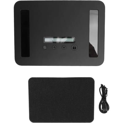 Telefoon Kluis met Timer Aluminiumlegering Slot Opbergdoos voor Studietijd Management M Zwart black
