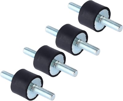 4 Stuks Anti-vibratie Rubber Schokdempers voor Compressoren, Geluidsdempers, M8 x 23 Schokabsorbers met Rubber Schroeven voor Stabiele Installatie