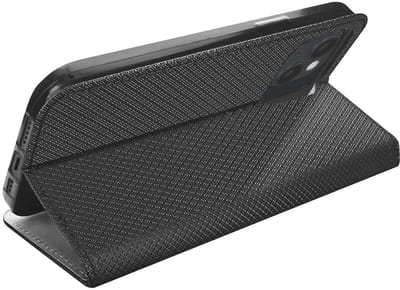 Jaym, Hoesje geschikt voor Apple iPhone 15 - Magnetisch Folio met Standaard, Zwart