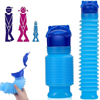 Dailygoods- Urinoir 750 ml - Draagbare Urinefles voor Mannen - Mobiele Urinefles - Urinoir voor Kamperen - Urinoir voor Wandelen - Set van 2