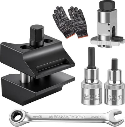 Paalspreider Set - Ophanging Gereedschap - Auto Onderhoud - Dubbele Kop Ontwerp - Universeel - Zilverkleurig
