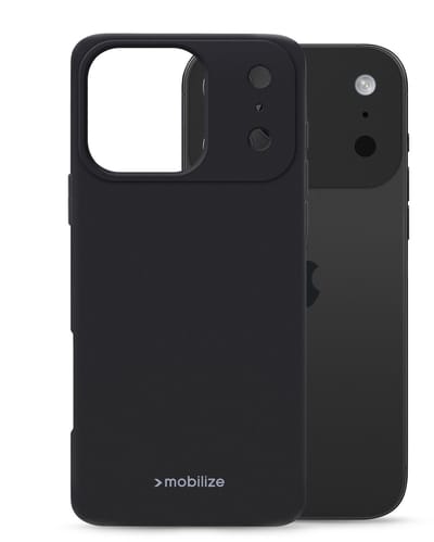 Mobilize Rubber Gelly Case - Geschikt voor Apple iPhone 17 Pro Max Matt - Black