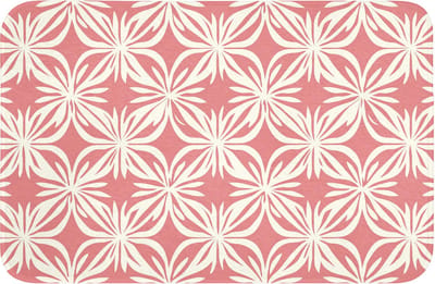 Badmat 60x40 cm - Antislip - Roze - Bloemenmotief - Wit - Modern - Badmatten voor badkamer - Badkamermat - Douchemat - Badkamer mat