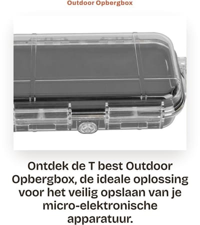 Dailygoods - Outdoor Opbergbox - Waterdichte en Schokbestendige Bewaarbox voor Elektronische Apparatuur