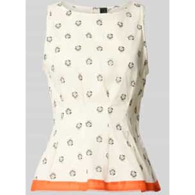 Blousetop met achterste druppelvormige hals