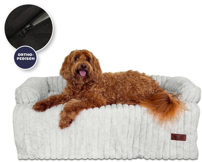 Pet Perfect Luxe Hondendeken – Hondenkleed – Bankbeschermer – Orthopedisch – Wasbaar – Wit – L