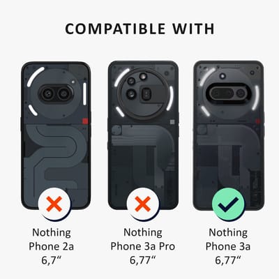 kalibri telefoonhoesje geschikt voor Nothing Phone 3a hoesje - Smartphone case met 2x screenprotectors - Mobiele telefoon cover in transparant