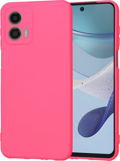 Hoesje geschikt voor Motorola Moto G53 - Techsuit Soft Flex Silicone Back Cover - Hot Pink