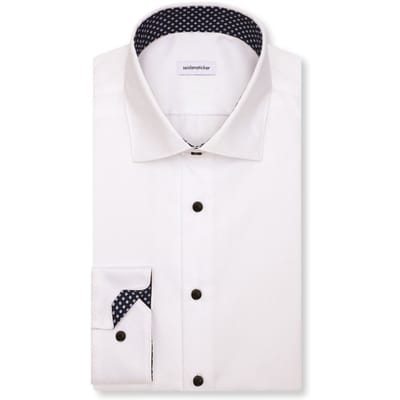 Seidensticker New Kent Slim Fit - Overhemd - Extra Lange Mouwen – Wit – Maat 44