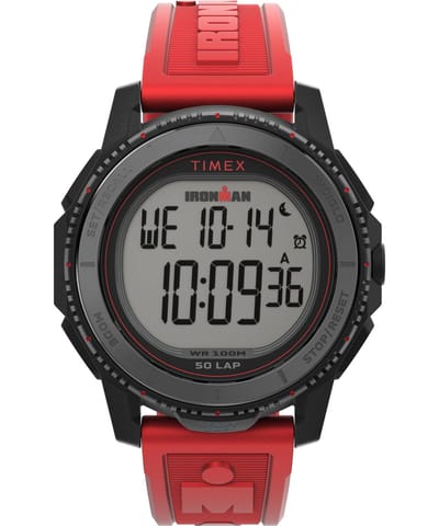 Timex Adrenaline TW5M57900 Horloge - Kunststof - Rood - Ø 46.5 mm