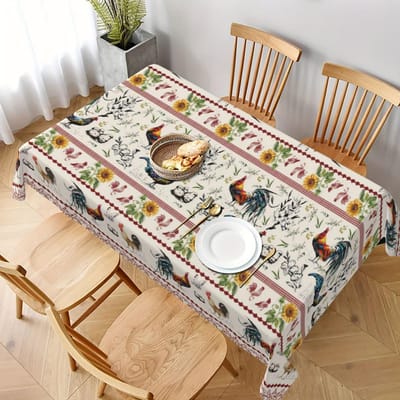 Fabriquée en polyester de première qualité, cette nappe présente un tissage jacquard fin, des broderies florales et des découpes ajourées.. Il est résistant à la chaleur et à la poussière. 90x140cm gray