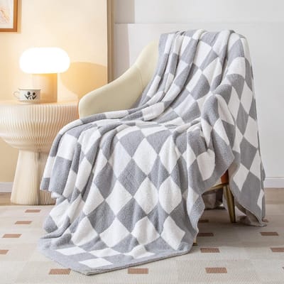 Omkeerbare Dambord Plaid deken - Super Zachte Microvezel Pluche Plaid voor Bank en Bed - Warm en Gezellig Woonaccessoire