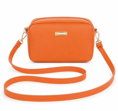 Sofia Crossbody Tas Oranje | Kunstleder | 20 x 12 x 5 cm | Schoudertas | Fashion Favorite