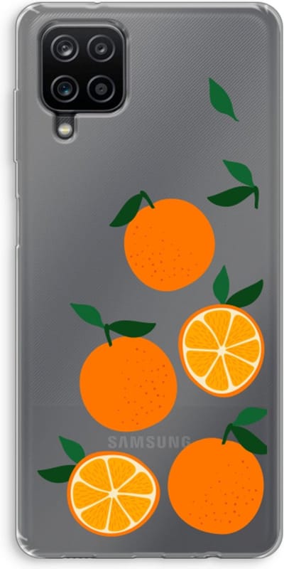 Case Company® - Hoesje geschikt voor Samsung Galaxy A12 hoesje - Will you be my clementine - Soft Cover Telefoonhoesje - Bescherming aan alle Kanten en Schermrand