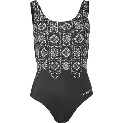 Zoggs Dames Sacred Craft Scoopback Eendelig Badpak (Zwart)