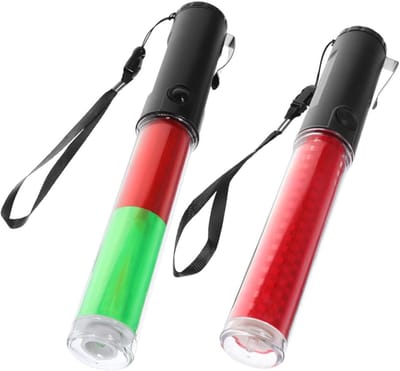 Verkeerslicht Stokken - Veiligheidslichten - Verkeer Regelen - Met Handige Haak - 26 cm Lengte - Multi Kleur