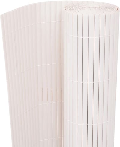 PVC Tuinhek & Privacyscherm - 90 x 500 cm - Wit - UV-bestendig & Weerbestendig - Flexibele Tuinafscheiding voor Balkon, Pad & Terras