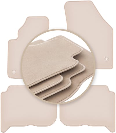 PREMIUM beige matten voor: Volkswagen Touran I FL minivan 2010-2015