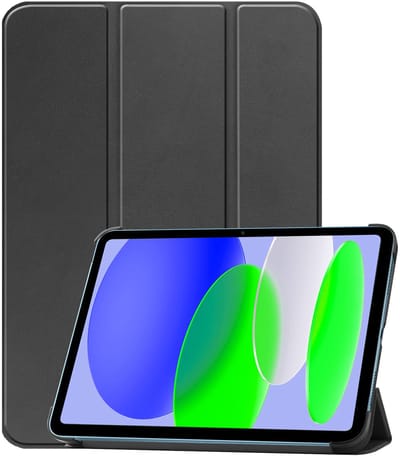 Hoesje Geschikt voor Apple iPad A16/A18 (2025/2026) - 11 inch (11e & 12e generatie) - Dun & Stevig - Trifold Bookcase - Hard Cover - Hardcover Book Case - Tablet Hoes - Zwart
