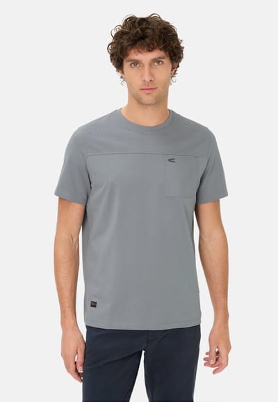 camel active T-Shirt met borstzak - Maat - Stormblauwmenswear-S