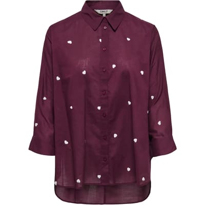 ONLY - ONLNEW LINA GRACE LS EMB SHIRT NOOS WVN - Dames - Blouses
