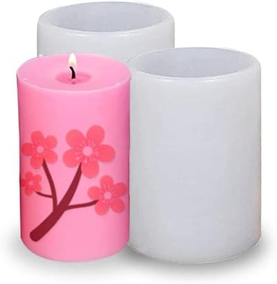 Siliconen vorm voor kaarsen en handgemaakte zeep - set van 2 stuks. Ideaal voor kaarsen maken en handwerk decoratie.