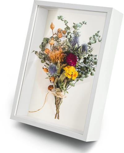 Dailygoods- Fotolijst 3D Box - Diepe Fotolijst - Vitrine voor Memorabilia - Tafelstandaard - Wandbevestiging - Creatief Design 23x32 - Schaduwdoos