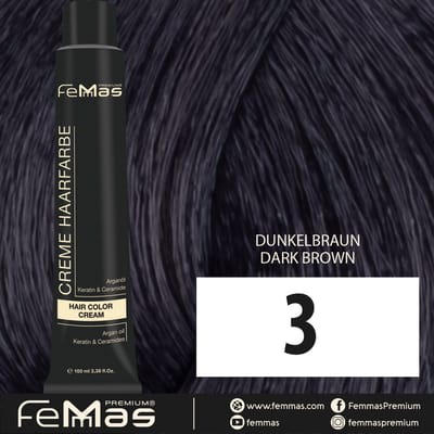 Femmas (3) - Haarverf - Donkerbruin 100ml