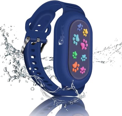 Premium Siliconen Armband met pootje kat hond geschikt voor Samsung Smarttag 2 voor Kinderen blauw | smarttag 2 sleutelhanger Hoesje Kind | Polsband GPS Horloge Kind | Tracker Houder Armband | Trackers Band | Peuter | polsband Armband | Polsband GPS
