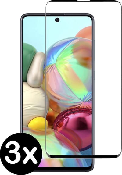 Screenprotector - 3 Stuks - Geschikt voor Samsung Galaxy A71 - Full Cover - Beschermglas - Gehard Glas - Tempered Glass - Screen Protector