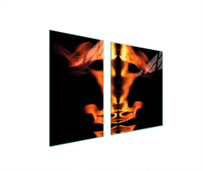TMK ArtDeko - Snijplank - Glas - 100x52 cm - Vuurmotief