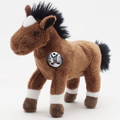 Bruin Pluche Pony of Paard Knuffeldier Staand