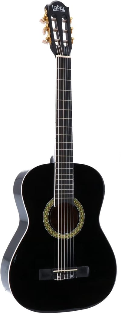 Klassieke gitaar 3/4 - Met gratis lessen - LaPaz 002 - Zwart