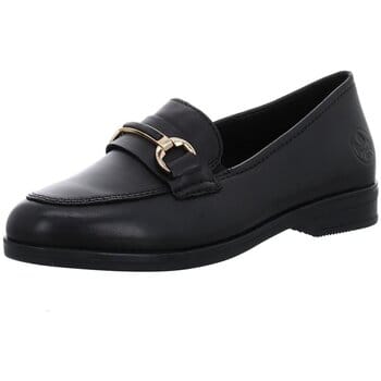 RIEKER 46262-01 zwart instapper bitje dames leer