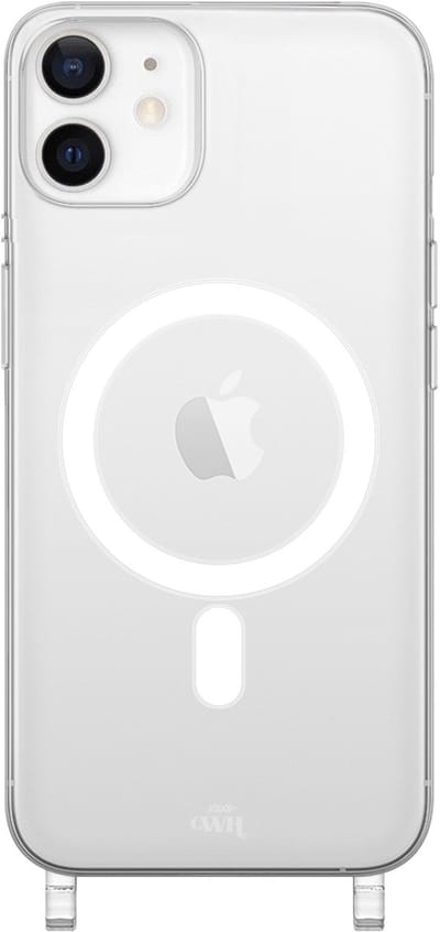 xoxo Wildhearts magnetisch hoesje geschikt voor iPhone 12 MagSafe - Cord case geschikt voor koorden - Shockproof - Transparant siliconen telefoonhoesje zonder koord