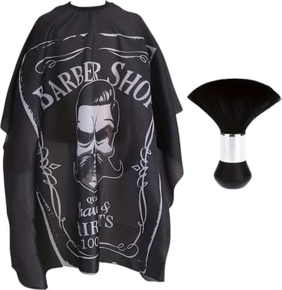Livano Baardschort - Beard Bib - Scheerschort - Baard Cape - Kappersmantel - Kapmantel - Zwart