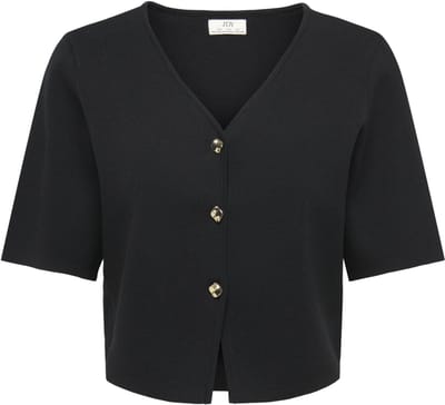 Jacqueline de Yong Vest Jdyastra 3/4 V-neck Button Cardigan 15376522 Black Dames Maat - S