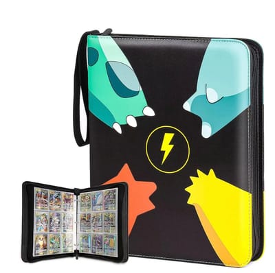 Verzamelmap geschikt voor verzamelkaarten- Map voor 900 Kaarten - 50 Pagina’s - Kaarten Album - 9 Pocket - Map Voor Kaarten - Binder - Card sleeves -Premium kwaliteit - 9 Pocket Pages - Zwart - Celebrations
