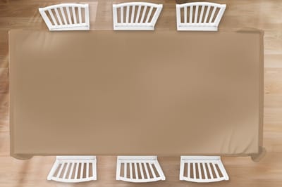 Tafelkleed - Tafellaken - 300x150 cm - Bruin - Effen print - Binnen en Buiten