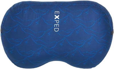 Reiskussen - Kampeer kussen - Comfortabel slapen - Opblaasbaar en compact - 25 x 37 cm - Donkerblauw