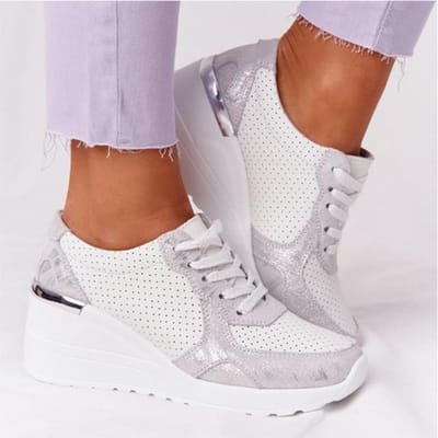 Mode Schoenen Dames Gevulkaniseerde Schoenen Wedge Sneakers Dames Sportschoenen Dames Ademende Casual Platform Dames Sneakers 38 gray
