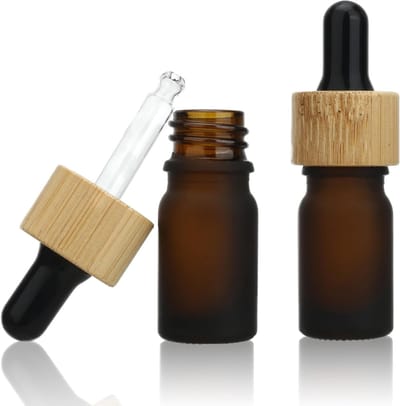 20 Stuks Lege 5ml Amber Dopperflessen van Bruin Glas voor Essentiële Olie, Reizen en Toilettas
