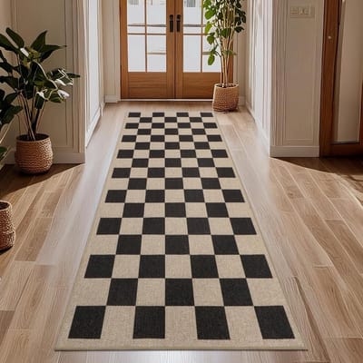 Famanu – Tapijtloper voor in de gang antislip 80 x 200 cm wasbaar keukentapijt hal modern tapijtloper keukenloper haltapijt voor keuken entree woonkamer gang