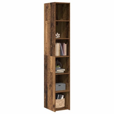vidaXL - Highboard - Oud - hout - 30 - x - 41 - x - 185 - cm - Bewerkt - hout