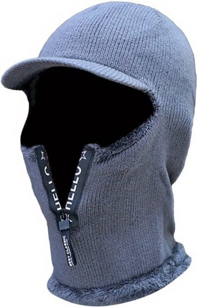 Bovista Wintermuts - Heren - Dames - Volwassenen - Muts - Ski Mask - Bivakmuts - Balaclava - Ski Masker - Full Face Mask - Winter - Grijs