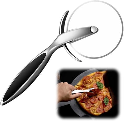 RVS Pizzasnijder met Antislip Handvat voor Thuis en Professionele Keuken, Precisie en Multifunctioneel Snijgereedschap voor Perfecte Pizza's