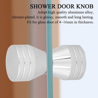 Aluminiumlegering Verchroomde Trekknop voor Huis Badkamer Douche Glazen Deur Hardware Type 1